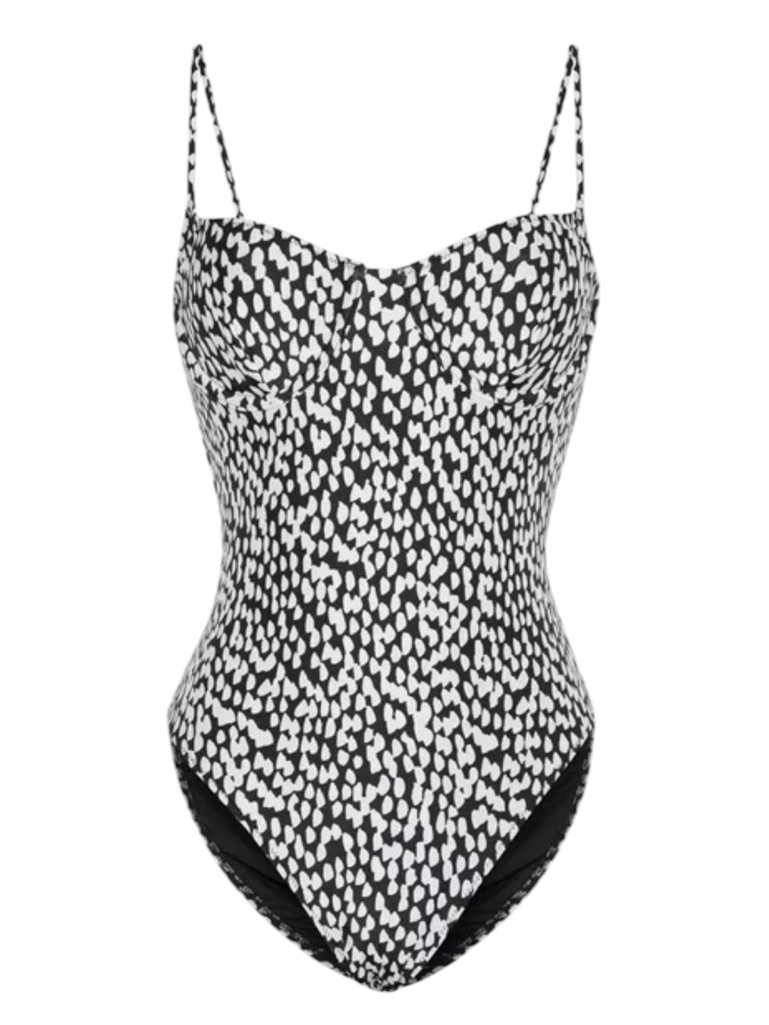 Solid & Striped The Taylor One Piece Swimsuit In Painted Dot Size Medium
